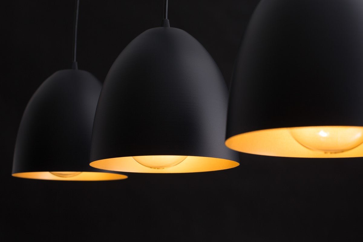 Lampa wisząca SYDNEY czarno - złota NOWOCZESNA 3 punkty światła E27 ZWIS - LAITICA