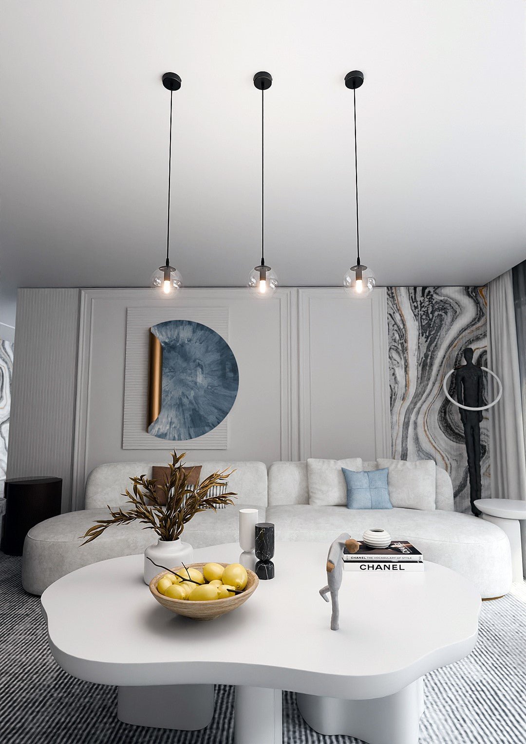 Lampa wisząca VEGAS 1 punkt światła E14 REGULOWANA klosz przeźroczysty - LAITICA