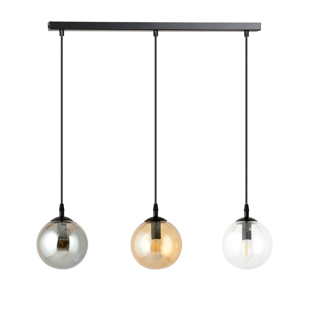 Lampa wisząca VEGAS 3 punkty światła E14 REGULOWANA klosz 3 kolory - LAITICA