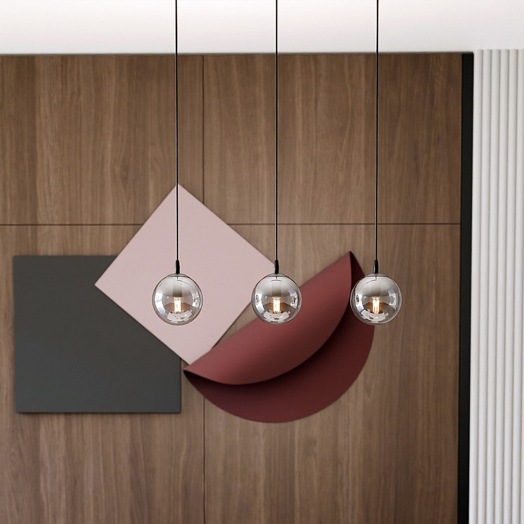 Lampa wisząca VEGAS 3 punkty światła E14 REGULOWANA klosz grafitowy - LAITICA