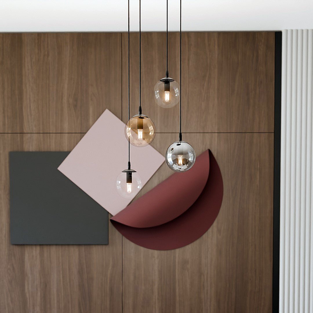 Lampa wisząca VEGAS zwis 4xE14 szklany klosz 3 KOLORY regulowana - LAITICA