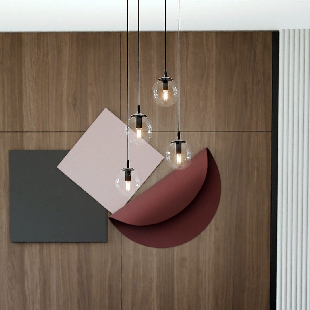 Lampa wisząca VEGAS zwis 4xE14 szklany klosz przeźroczysty regulowana - LAITICA