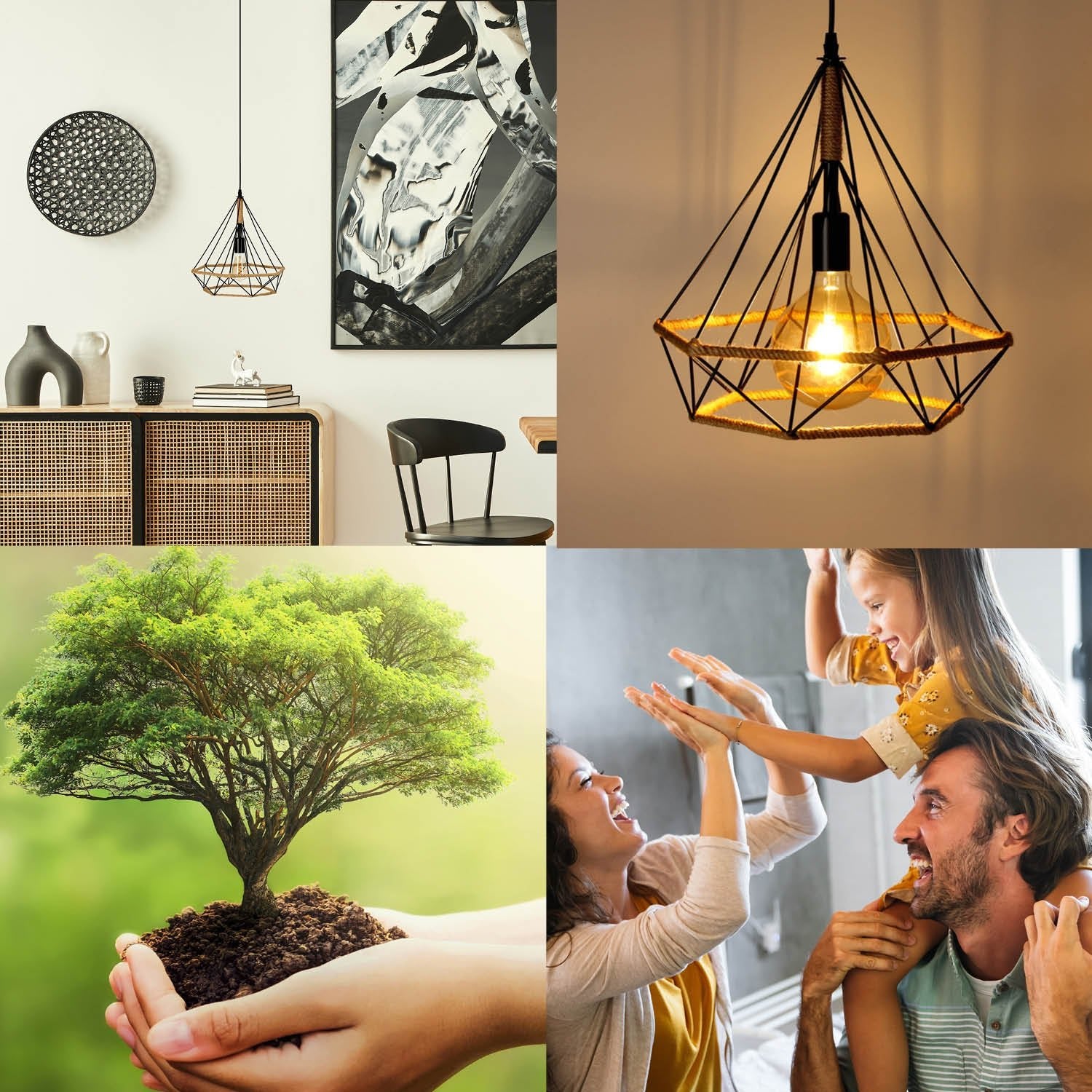 Lampa wisząca VIENNA LOFT sznur jutowy i metal SUFITOWA 1xE27 nowoczesna - LAITICA