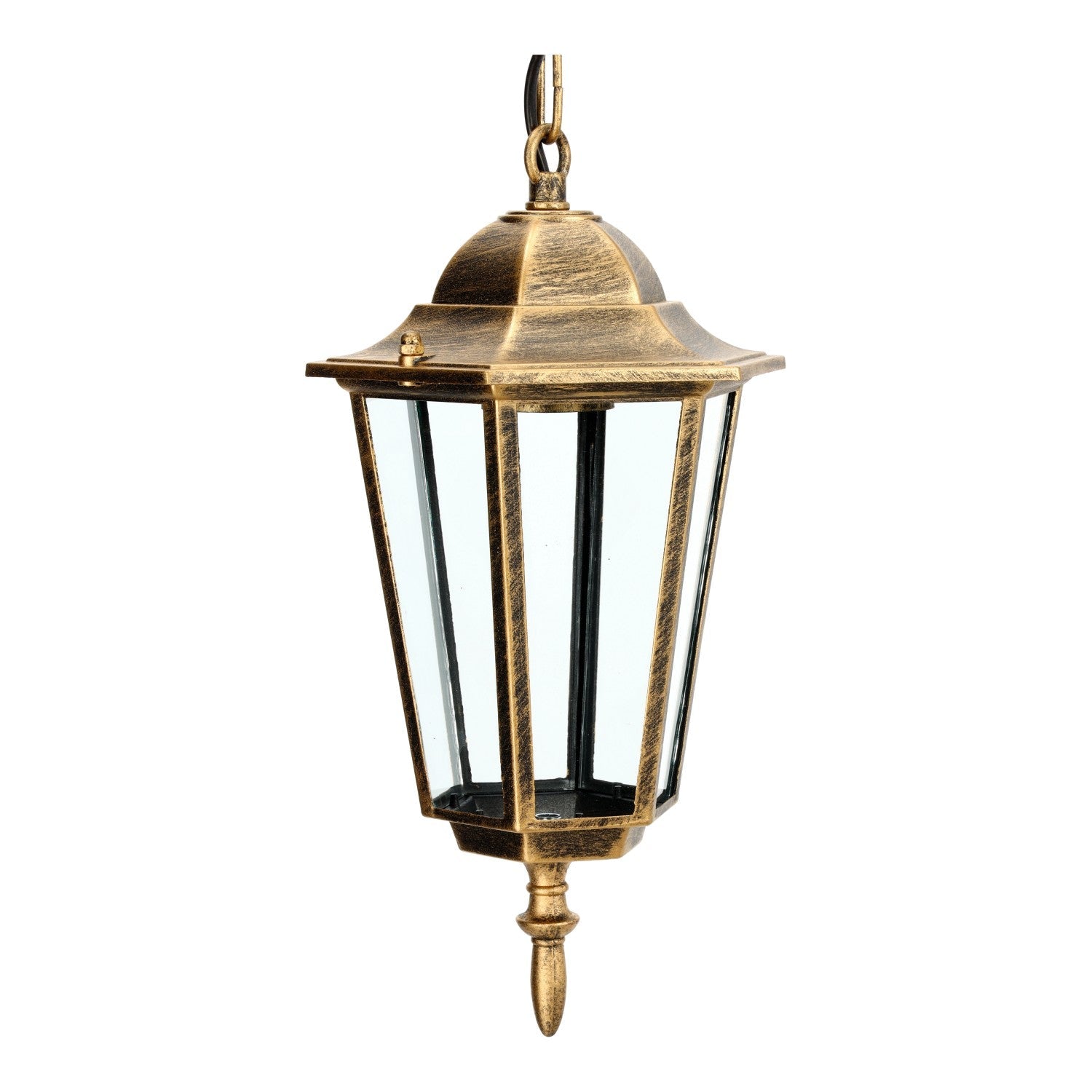 Lampa wisząca zewnętrzna ZŁOTA E27 latarnia IP54 ogrodowa ZWIS - LAITICA