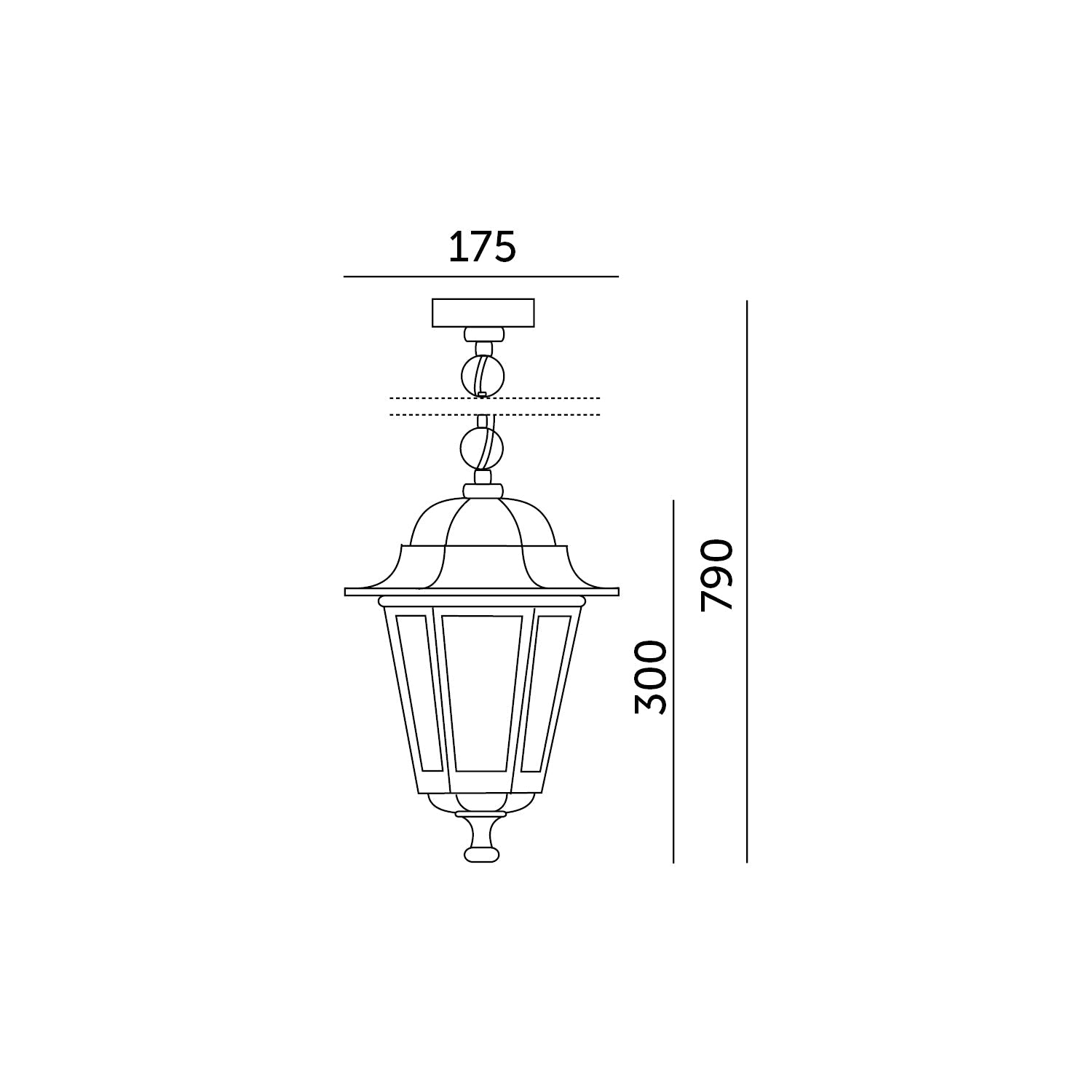 Lampa wisząca zewnętrzna ZŁOTA E27 latarnia IP54 ogrodowa ZWIS - LAITICA