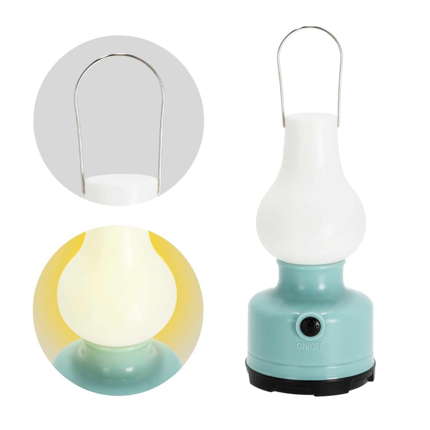 Lampion LED Latarnia Latarenka na Baterie z Uchwyt Zawieszka 2 Tryby Ciepłe Światło 3000K - LAITICA