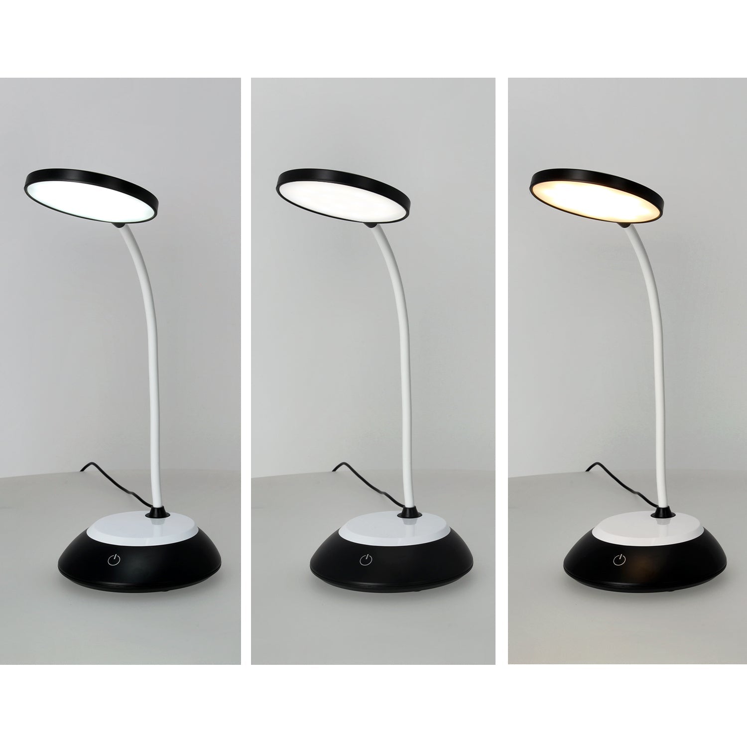 Lampka biurkowa 5W LED CZARNA Przenośna USB Regulacja Barw Bezprzewodowa - LAITICA