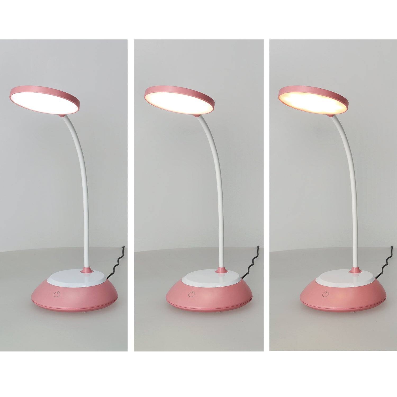 Lampka biurkowa 5W LED RÓŻOWA Przenośna USB Regulacja Barw Bezprzewodowa - LAITICA