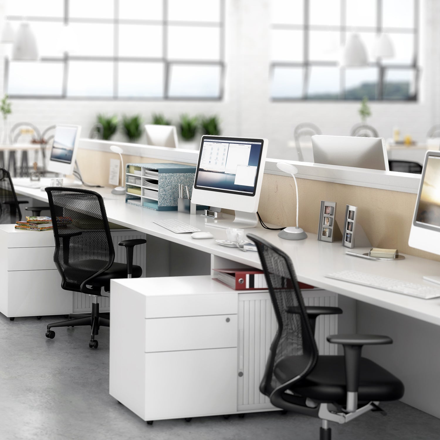 Lampka biurkowa 5W LED SZARA Przenośna USB Regulacja Barw Bezprzewodowa - LAITICA