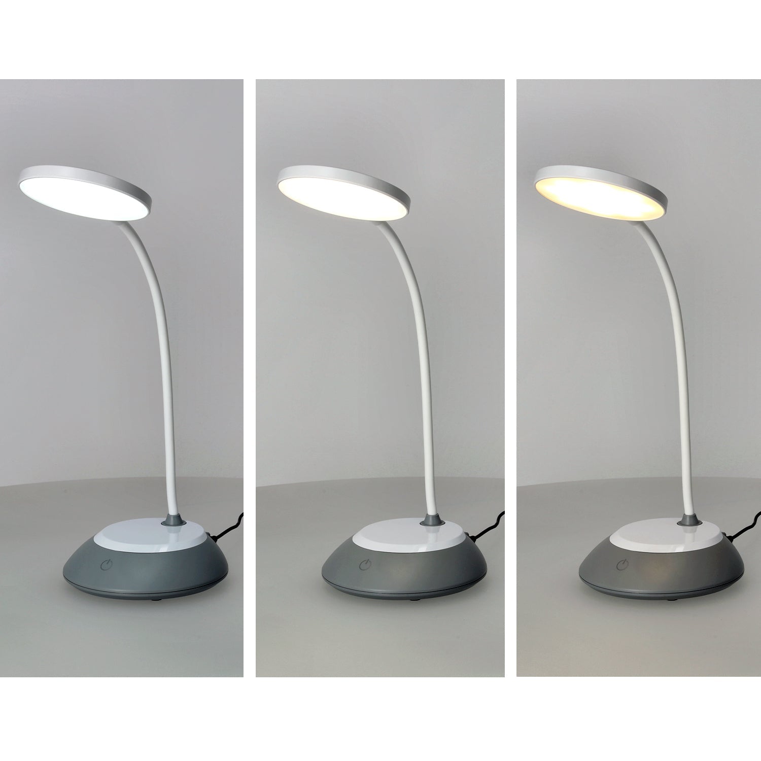 Lampka biurkowa 5W LED SZARA Przenośna USB Regulacja Barw Bezprzewodowa - LAITICA
