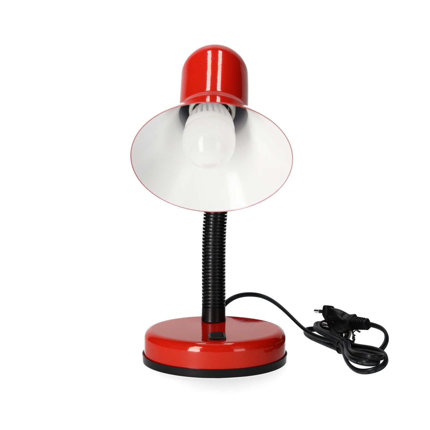 Lampka biurkowa LAMBI z regulowanym kloszem czerwona - LAITICA