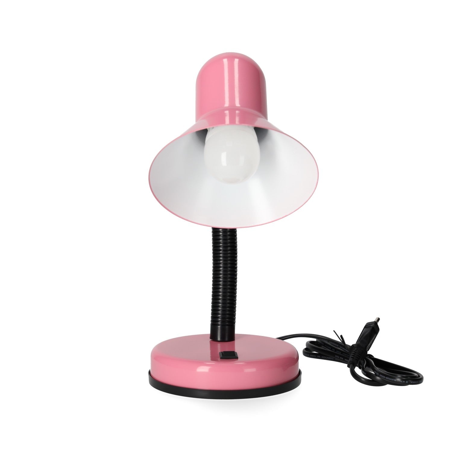 Lampka biurkowa LAMBI z regulowanym kloszem różowa - LAITICA