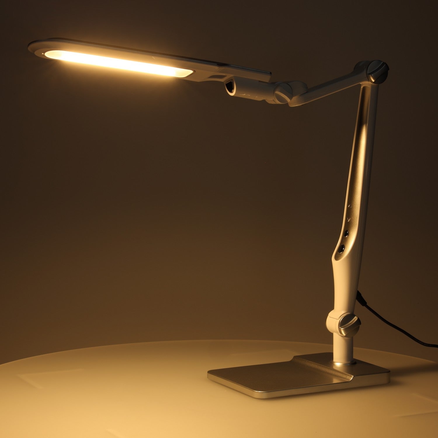 Lampka biurkowa LED 10W możliwość zmiany barwy światła SREBRNA - LAITICA