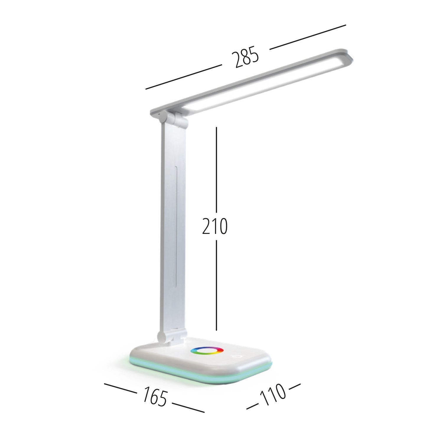 Lampka biurkowa LED 7W RGB USB 3 barwy światła 3CCT ściemniacz regulowana z podświetleniem nocnym - LAITICA