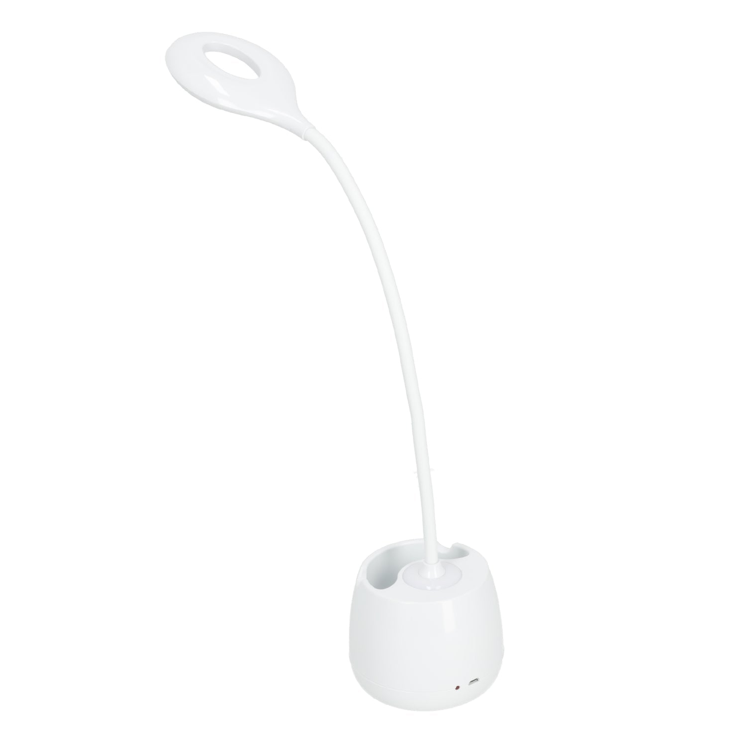 Lampka biurkowa LED akumulatorowa 5W USB z organizerem 2 barwy światła szkolna - LAITICA