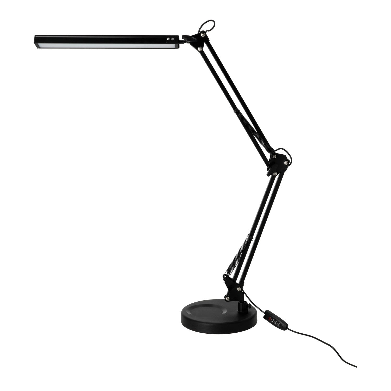 Lampka Biurkowa Regulowana 14W Czarna Kreślarska 2w1 Regulacja Barwy USB - A - LAITICA