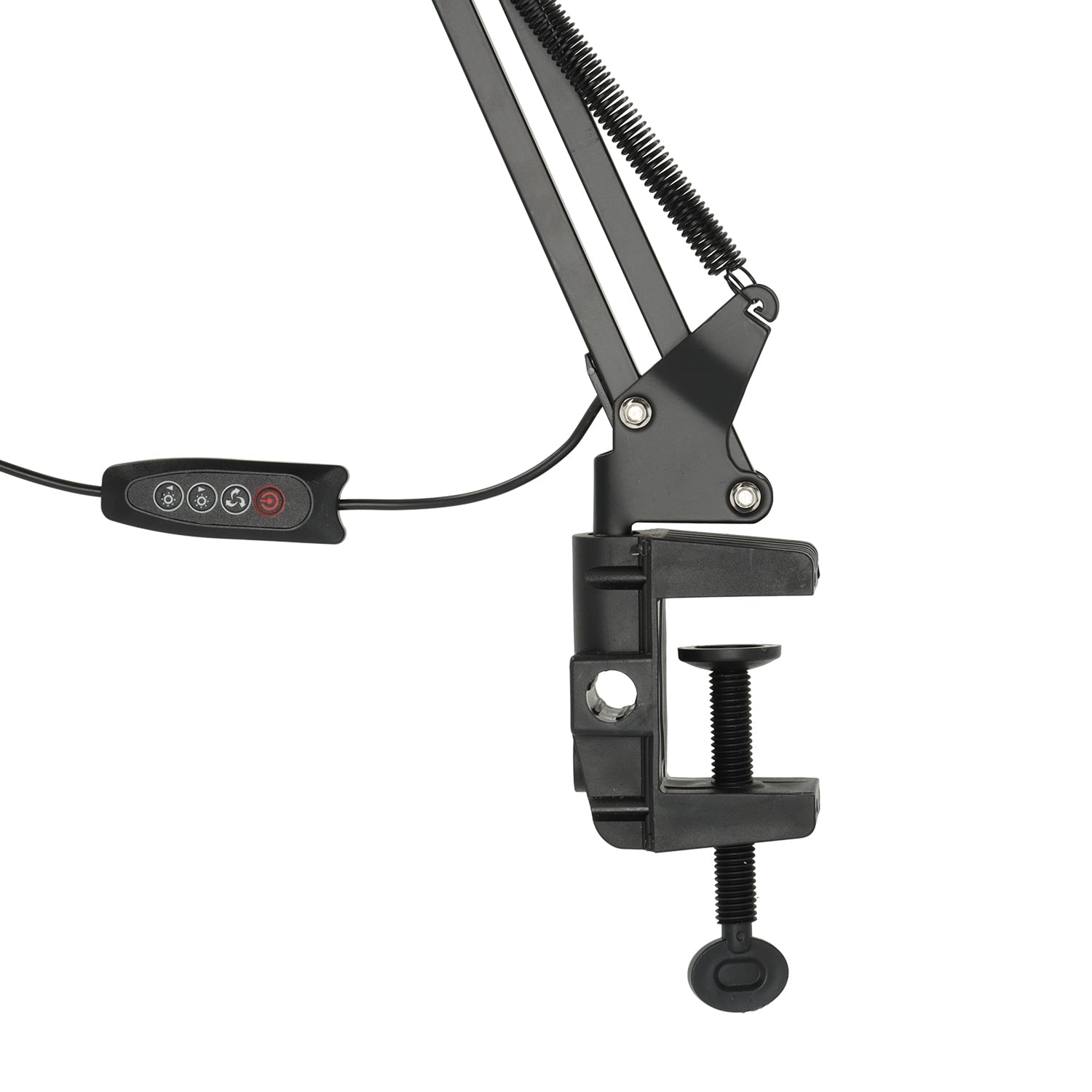 Lampka Biurkowa Regulowana 14W Czarna Kreślarska 2w1 Regulacja Barwy USB - A - LAITICA