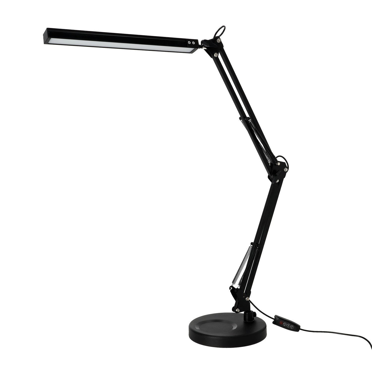 Lampka Biurkowa Regulowana 14W Czarna Kreślarska 2w1 Regulacja Barwy USB - A - LAITICA