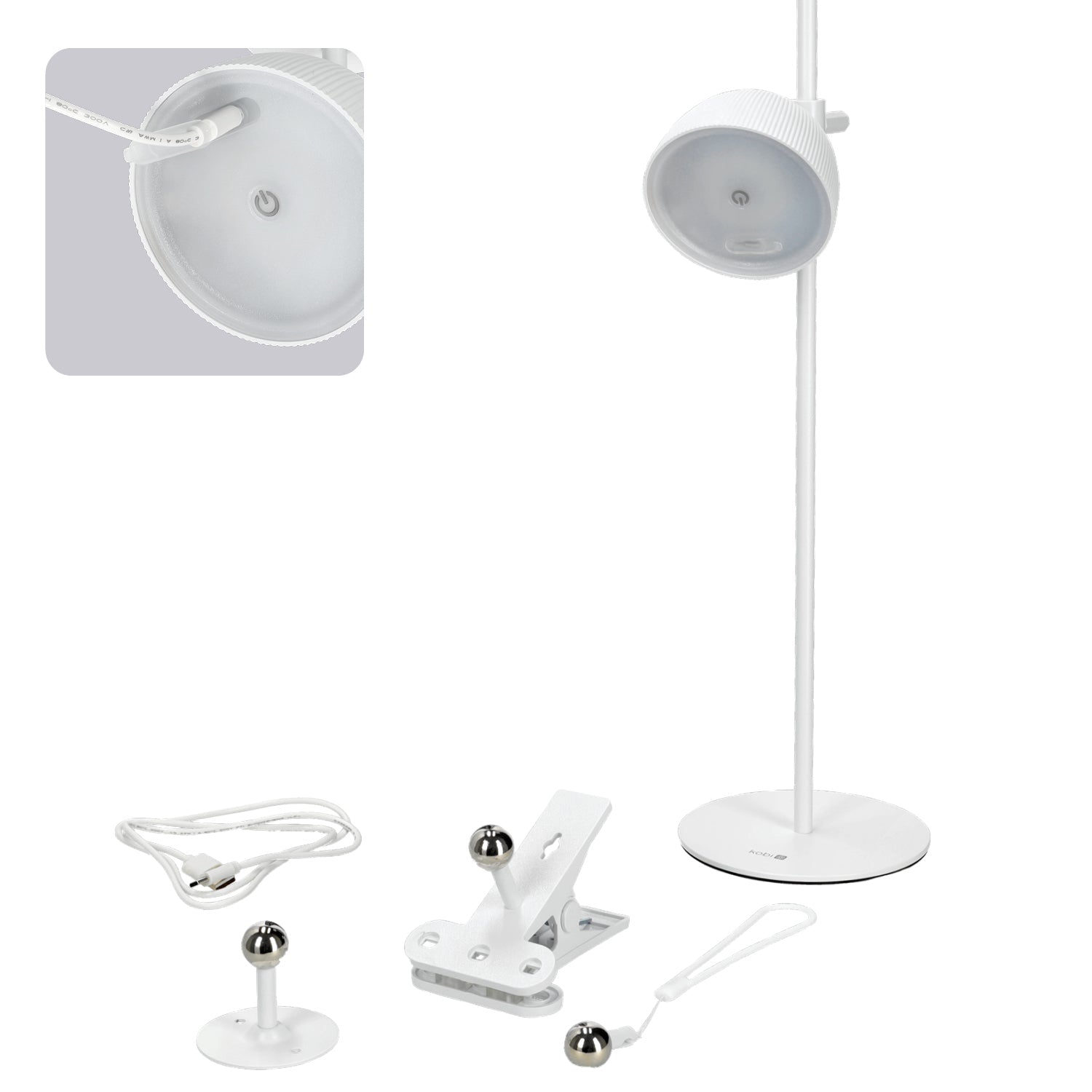 Lampka LED 3,5W FLORENCE regulacja barwy światła BIAŁA 4w1 ładowanie USB - LAITICA
