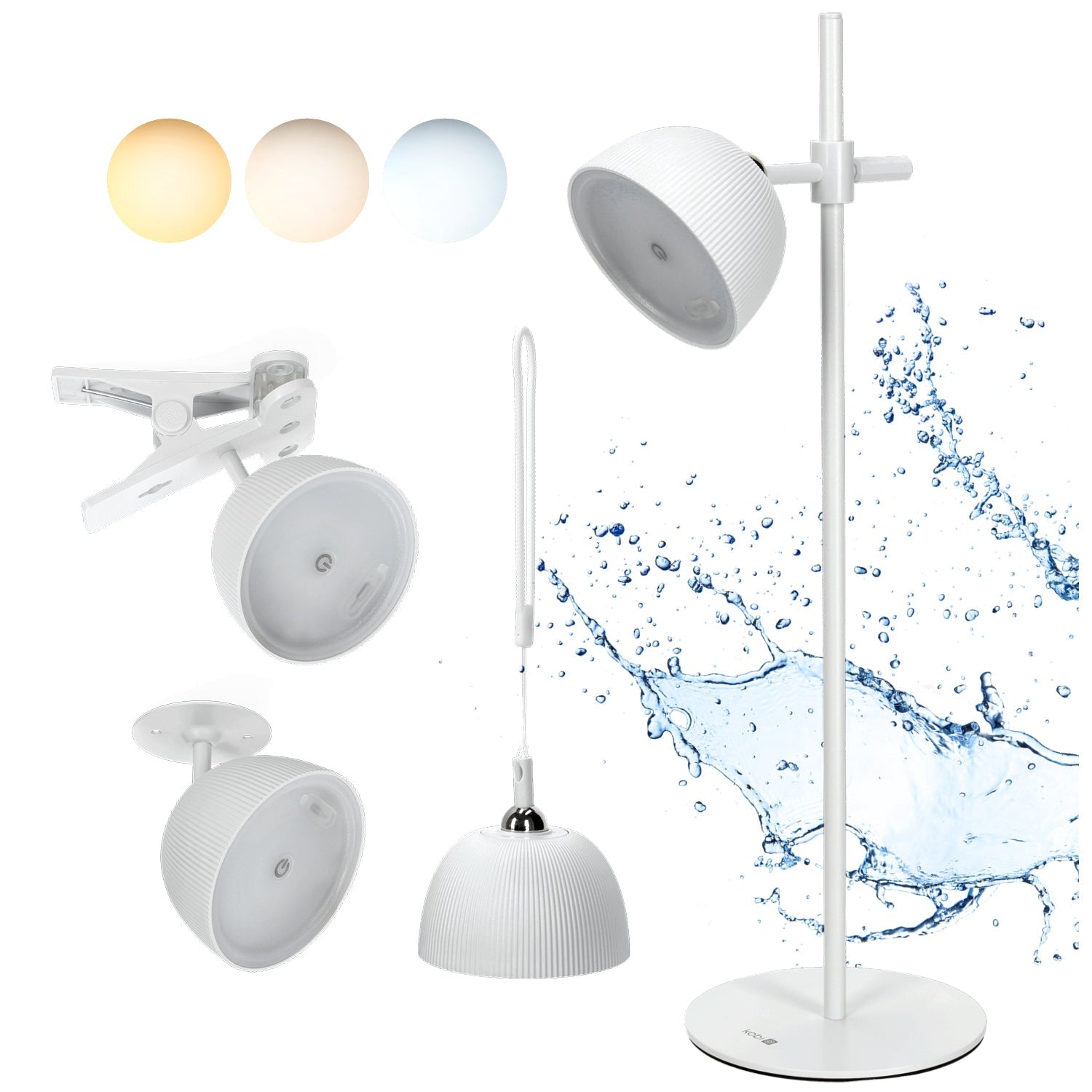 Lampka LED 3,5W FLORENCE regulacja barwy światła BIAŁA 4w1 ładowanie USB - LAITICA