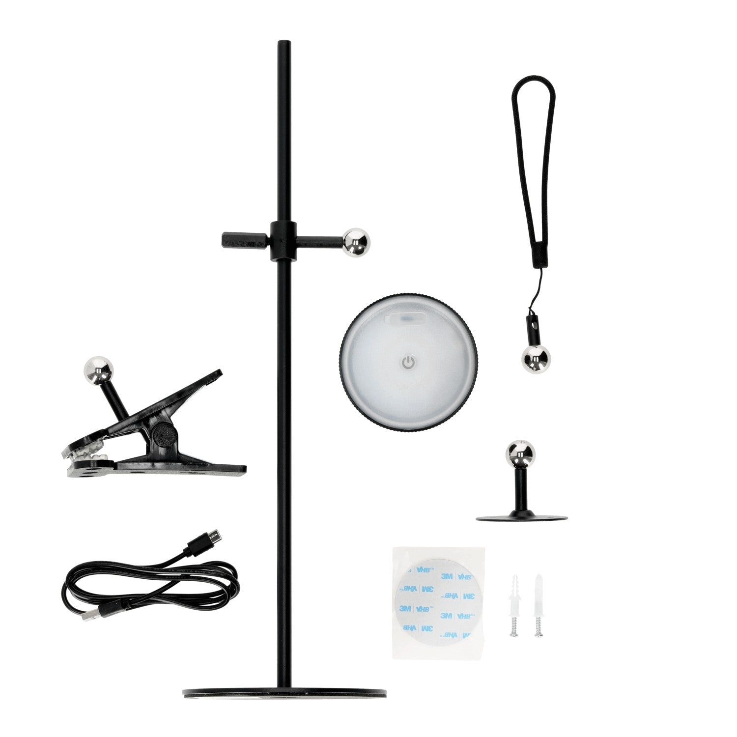 Lampka LED FLORENCE 3,5W regulacja barwy światła CZARNA 4w1 ładowanie USB - LAITICA