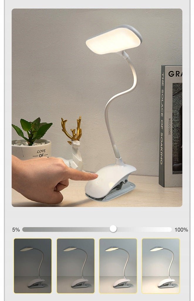 Lampka na biurko LED 5W barwa neutralna Z KLIPSEM - LAITICA