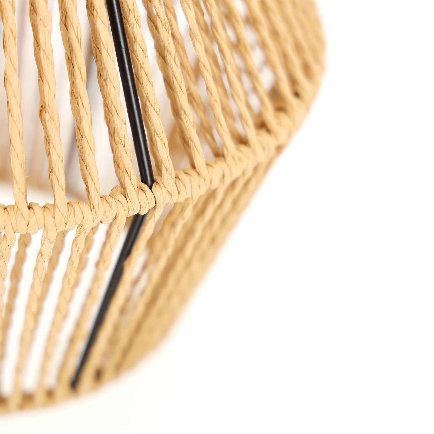 Lampka nocna Stołowa SIBU ST biały klosz STYL BOHO 1xE27 50cm Naturalna - LAITICA