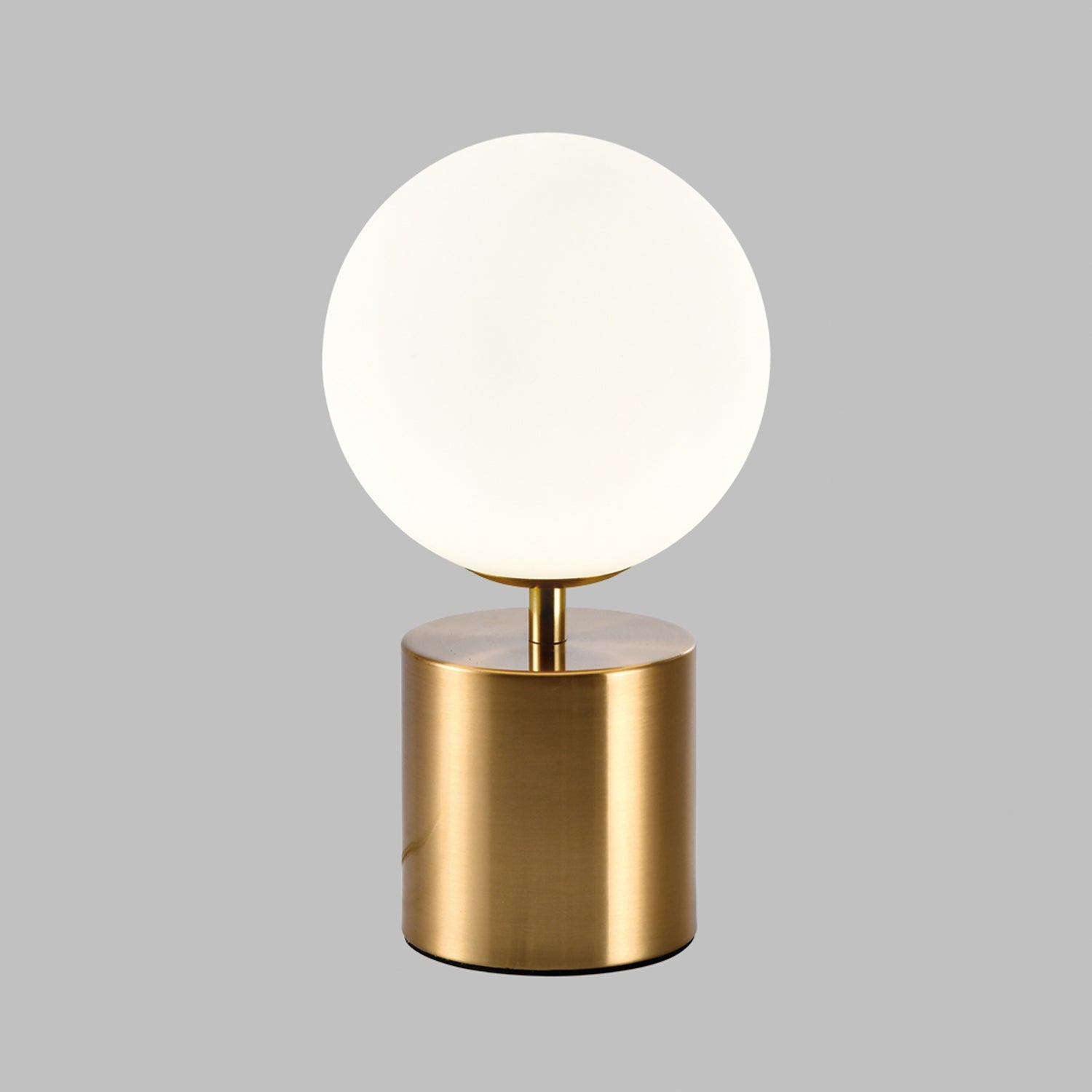 Lampka Nocna Złota 1xG9 Elegancka Stołowa ze szklanym okrągłym kloszem - LAITICA