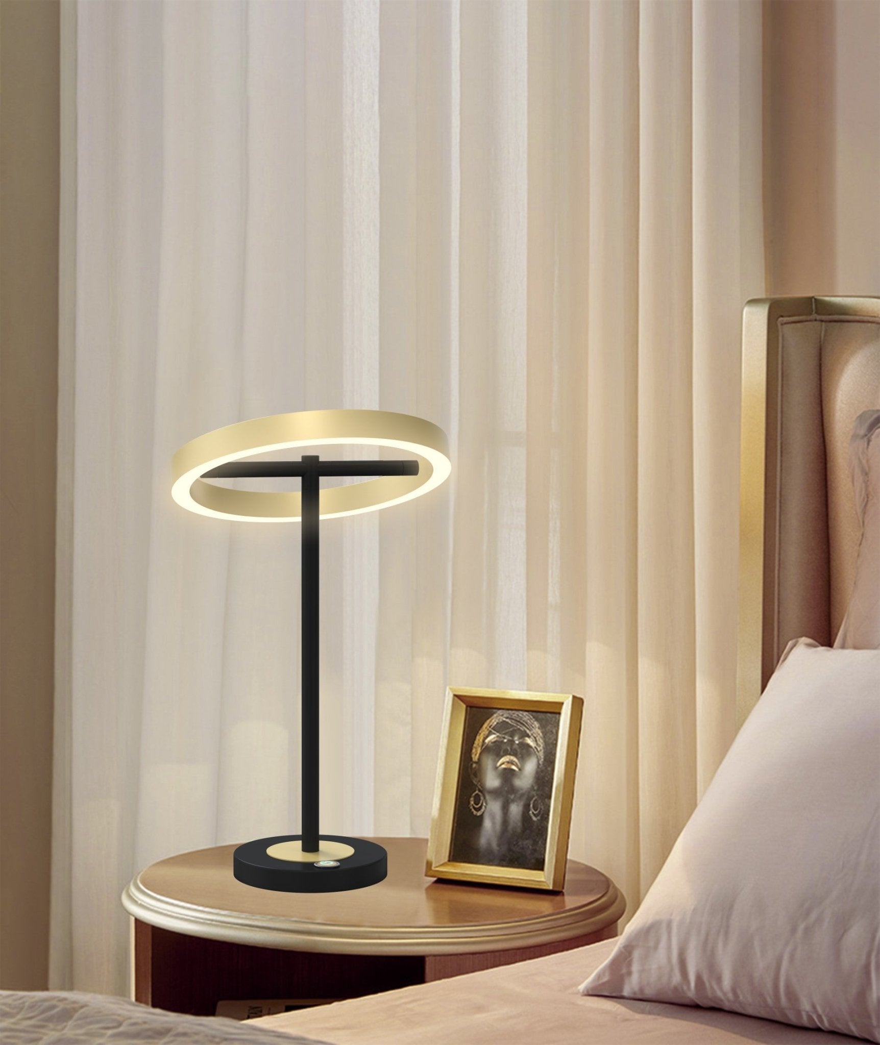 Lampka stołowa LED biurkowa MALTA 1 punkt światła 3000K dotykowy włącznik - LAITICA