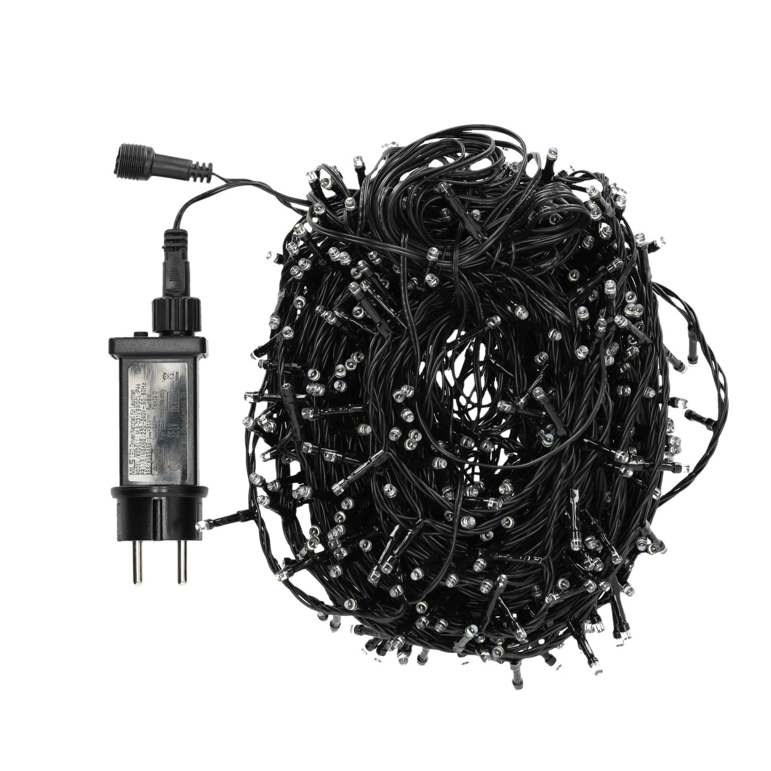 Lampki choinkowe 500 LED 8 funkcji dodatkowe gniazdo barwa zimna - LAITICA