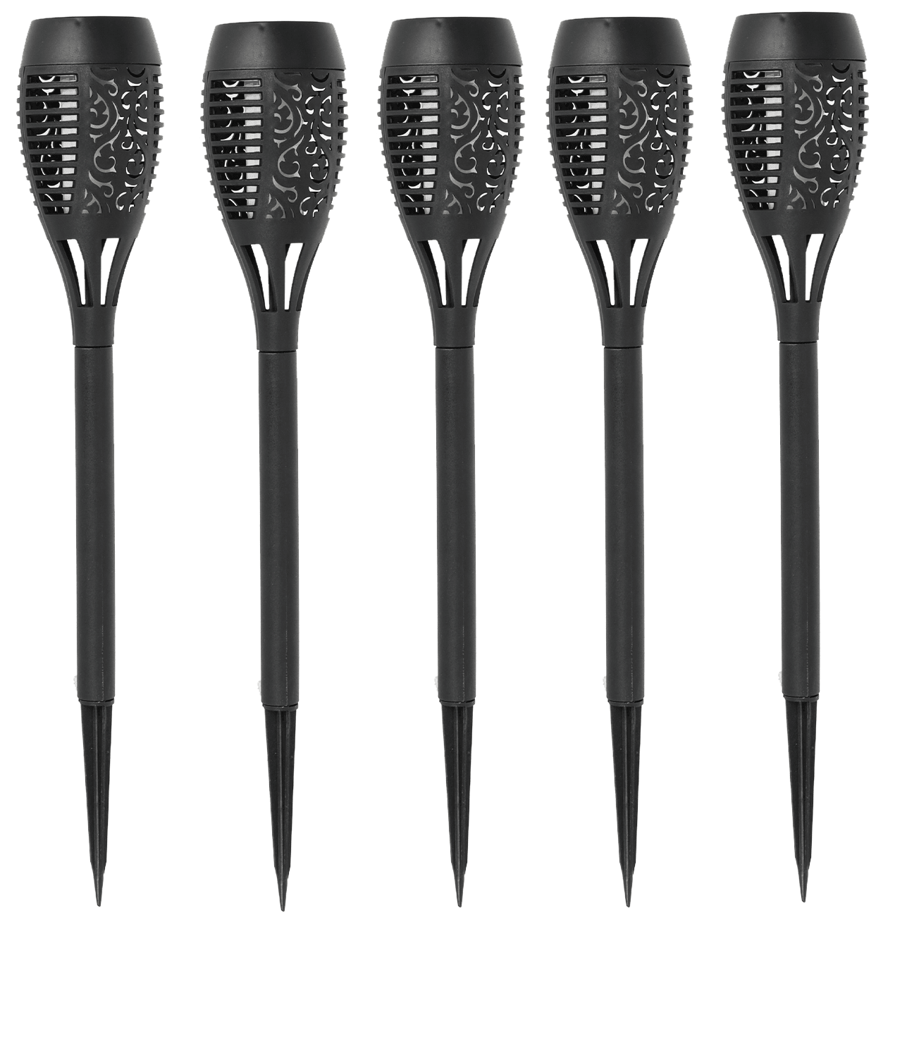 Lampy Solarne Ogrodowe LED Płomień – Lampki Solarne Zestaw 5szt - LAITICA