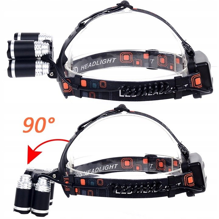 Latarka CZOŁOWA MOCNA czołówka 5x LED CREE XM - L T6 Regulowana 5 Trybów - LAITICA