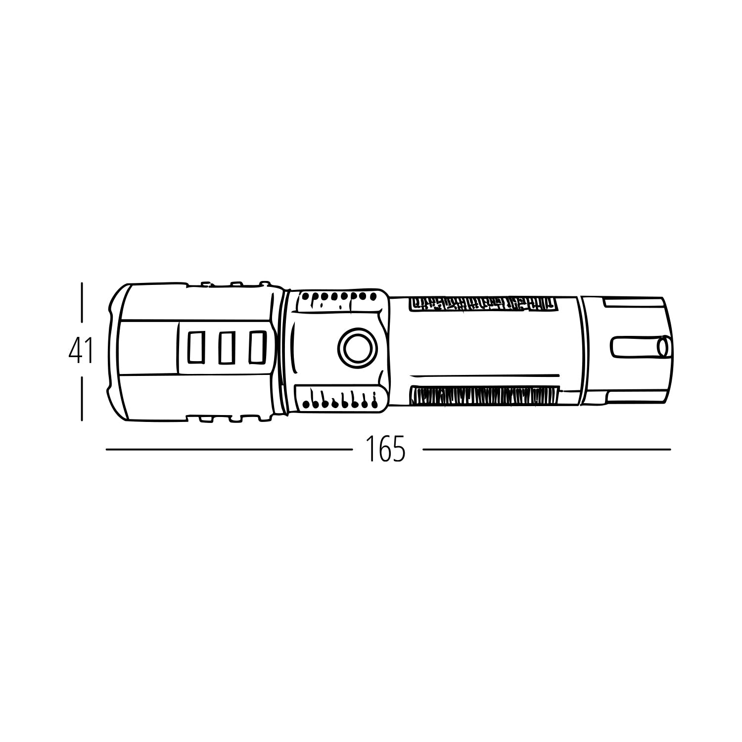 Latarka LED 500lm USB - C akumulatorowa 1800mAh 3 tryby światła focus wskaźnik baterii - LAITICA