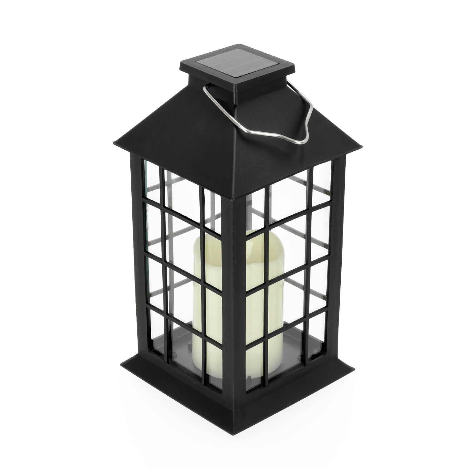 Latarnia Solarna LED Lampion CZARNY Lampa Ogrodowa 2700K Ozdobna Latarenka - LAITICA
