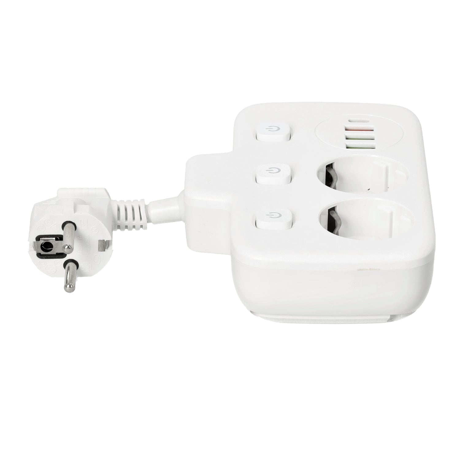 Listwa Zasilająca Wielofunkcyjna Rozdzielacz 2gn + 4x USB Biały Ładowarka - LAITICA