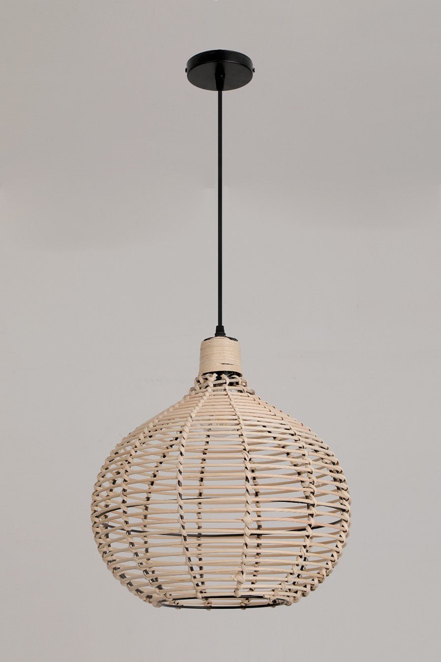 Mała lampa WISZĄCA REDDI boho RATTAN dekoracyjna Pleciona Naturalna Zwis - LAITICA
