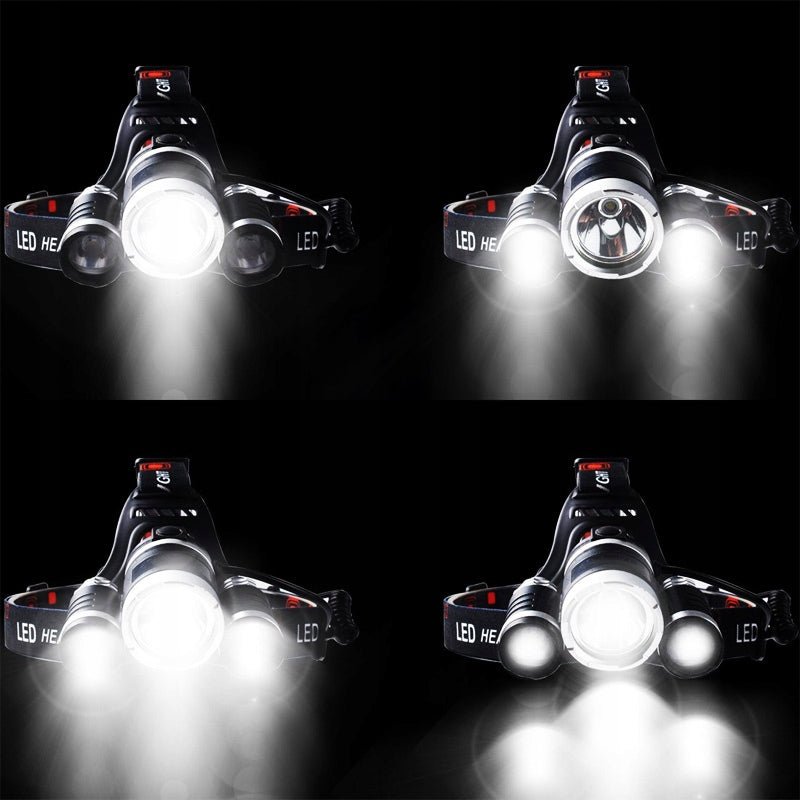 Mocna LATARKA czołowa 3x LED CREE XM - L T6 czołówka - LAITICA