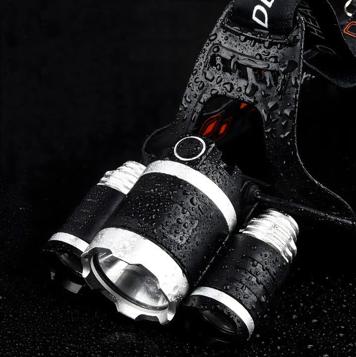 Mocna LATARKA czołowa 3x LED CREE XM - L T6 czołówka - LAITICA