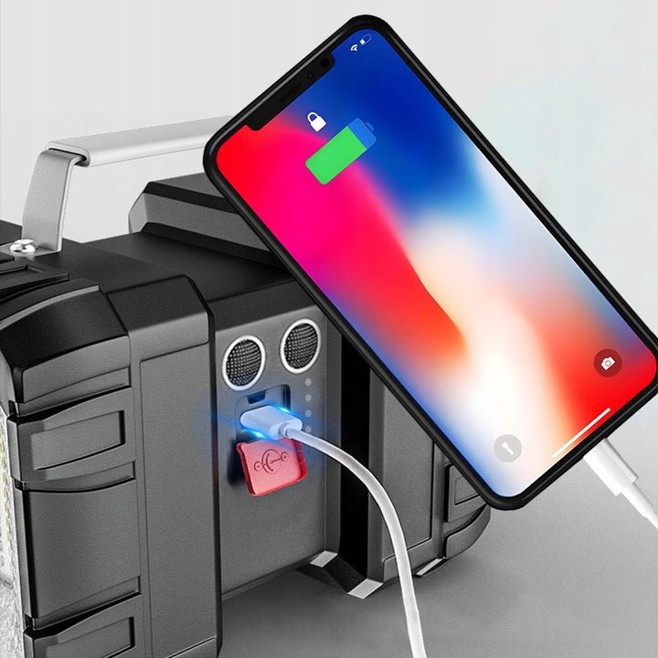 Mocna LATARKA LED akumlatorowa szperacz dwustronna POWERBANK Biwakowa CREE - LAITICA