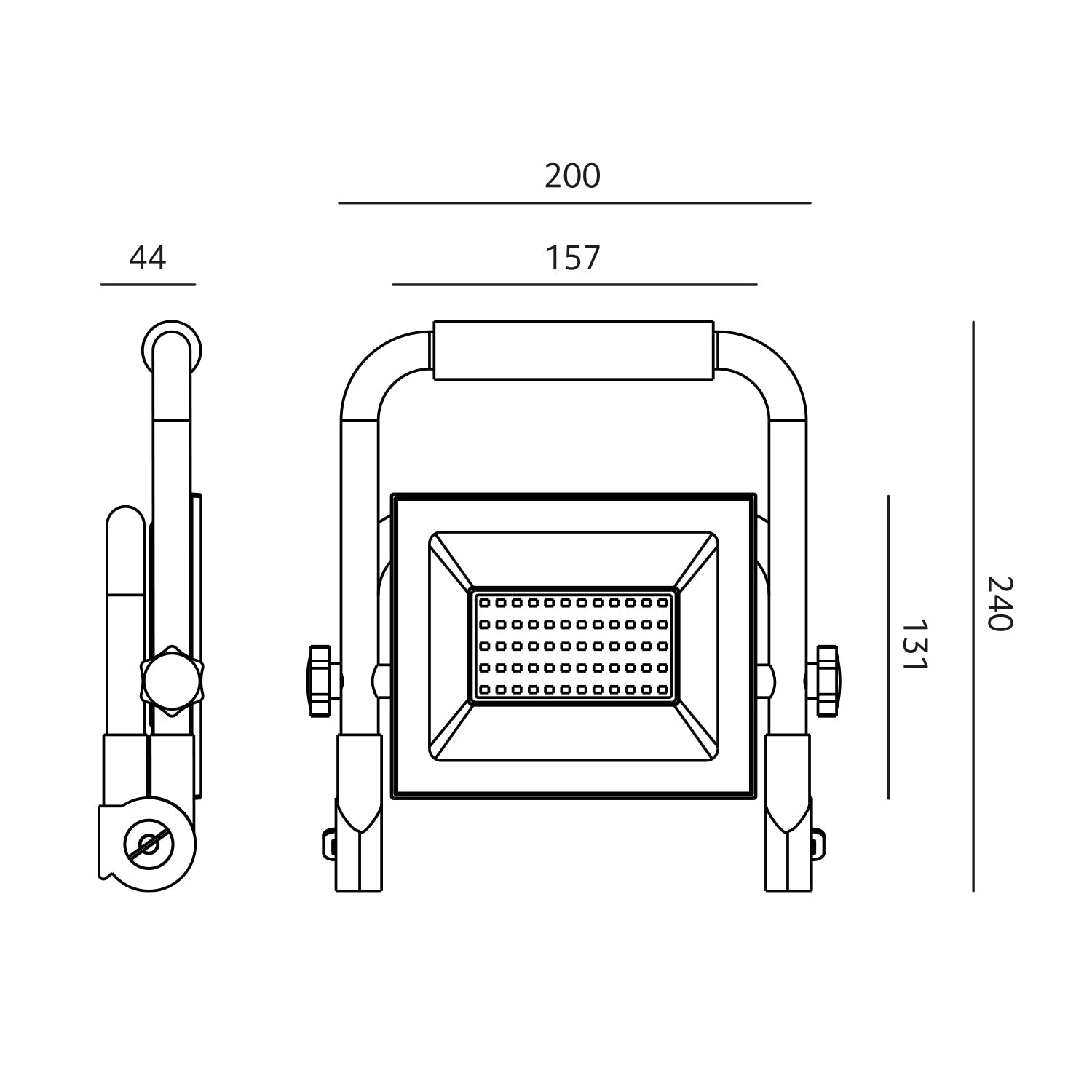 Naświetlacz LED przenośny 50W warsztatowy roboczy 4250lm IP54 4000K - LAITICA