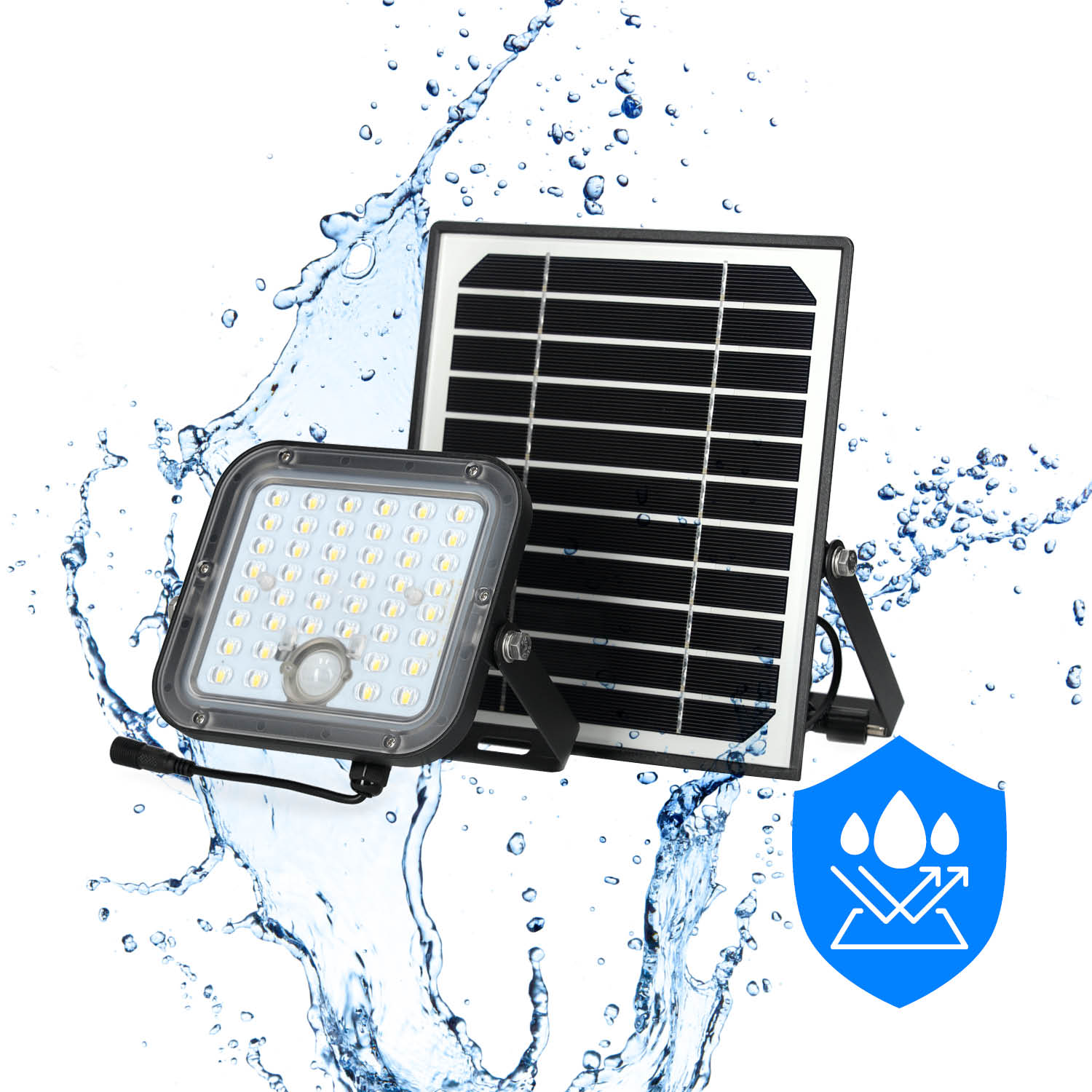 Naświetlacz solarny FARO 10W z czujnikiem ruchu i natężenia światła - LAITICA