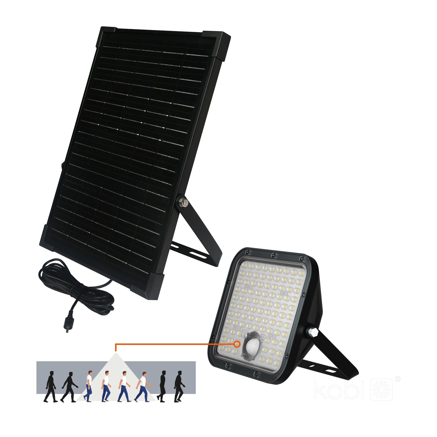 Naświetlacz Solarny LED 30W CZUJNIK RUCHU z pilotem Regulacja Barwy PREMIUM - LAITICA