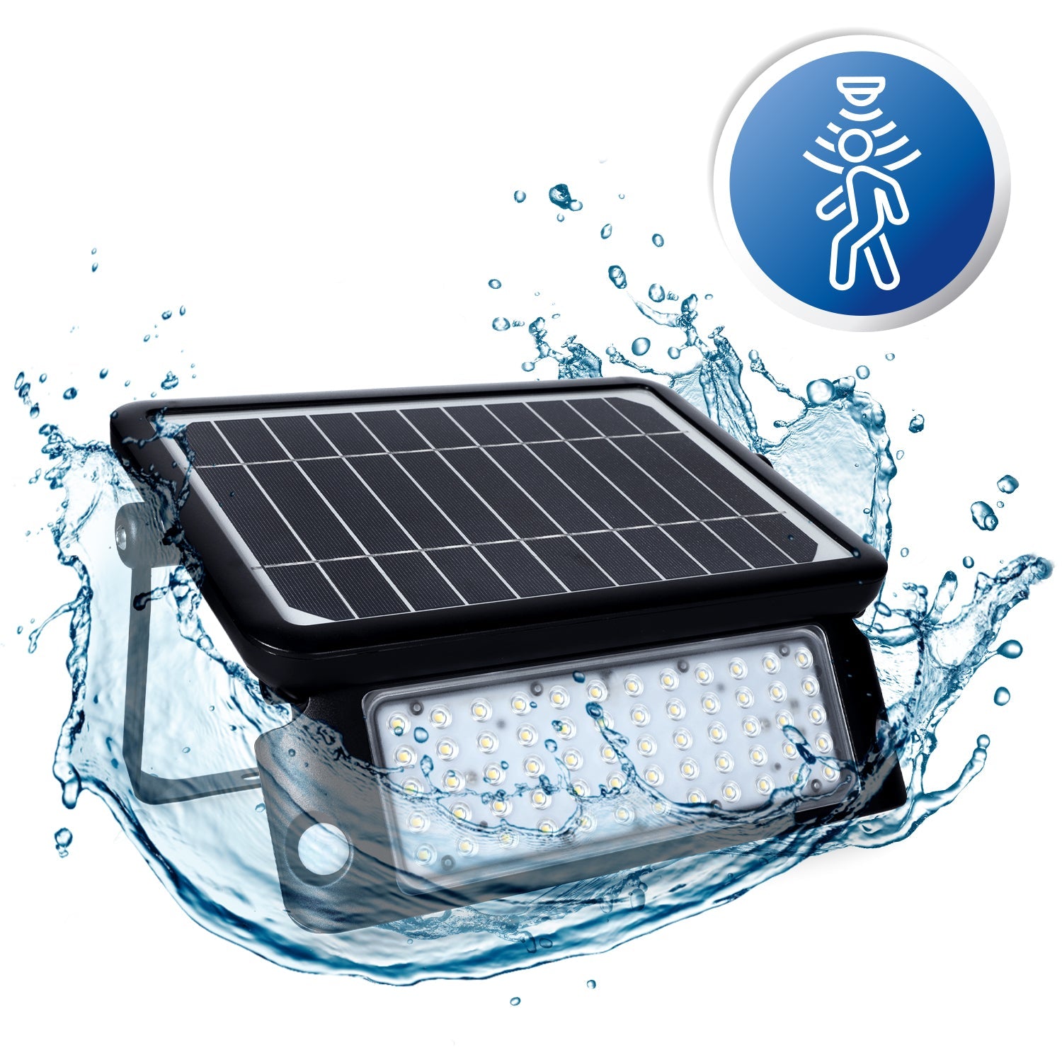 Naświetlacz solarny SUN 10W z czujnikiem ruchu i natężenia światła barwa neutralna biała - LAITICA