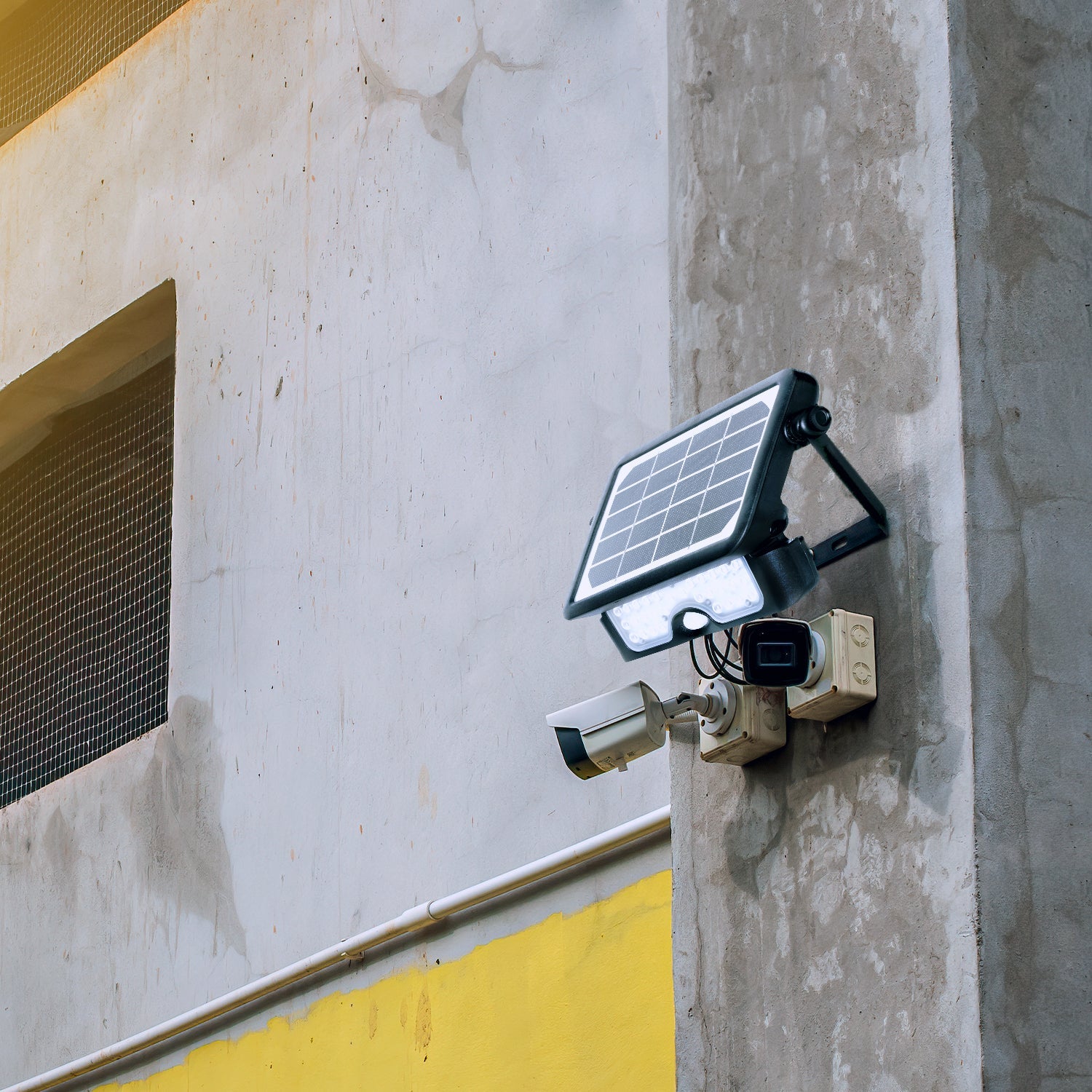 Naświetlacz solarny SUN 5W z czujnikiem ruchu i natężenia światła barwa neutralna biała - LAITICA