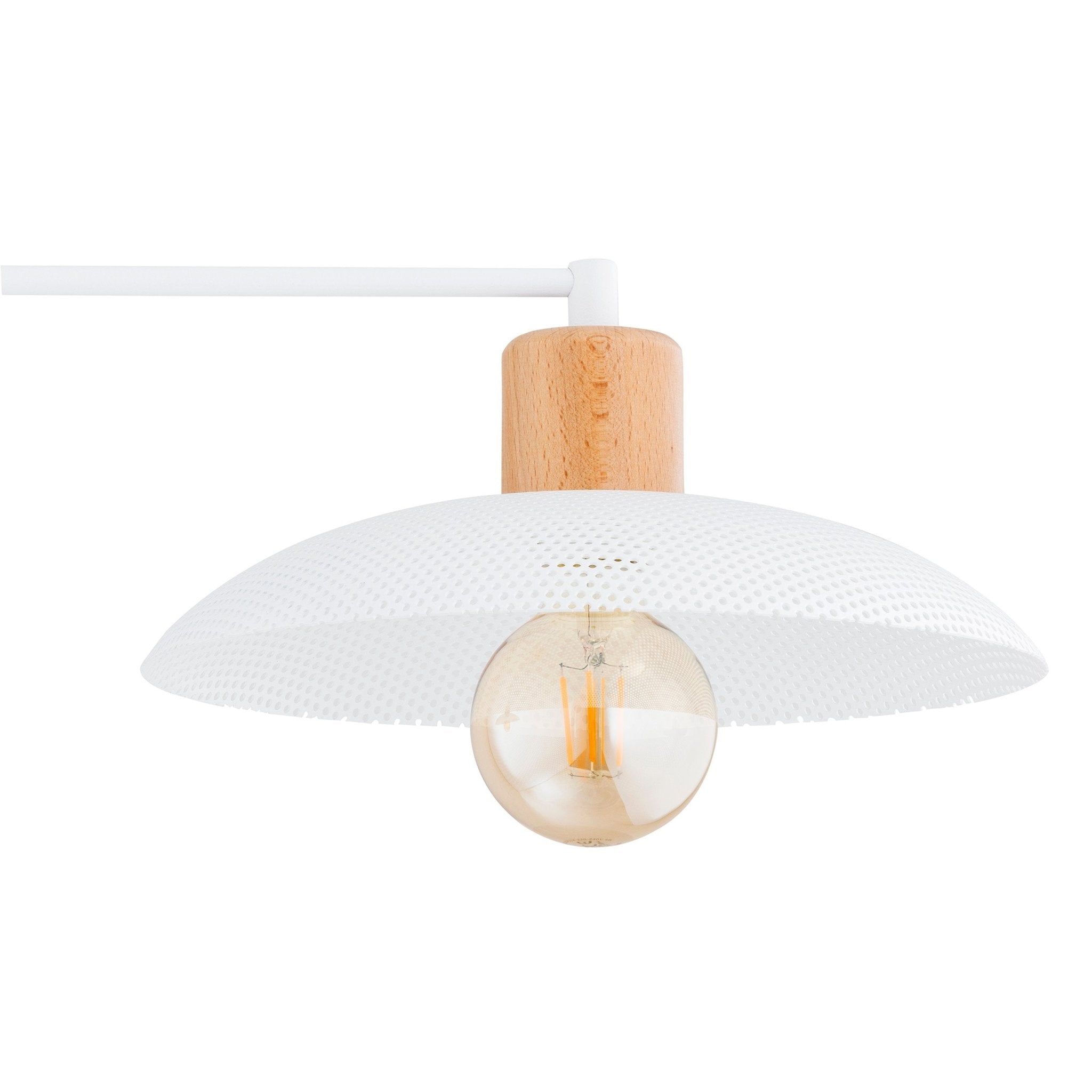 Nowoczesna lampa NELI SUFITOWA 4 punkty światła BIAŁE KLOSZE lampa wisząca - LAITICA