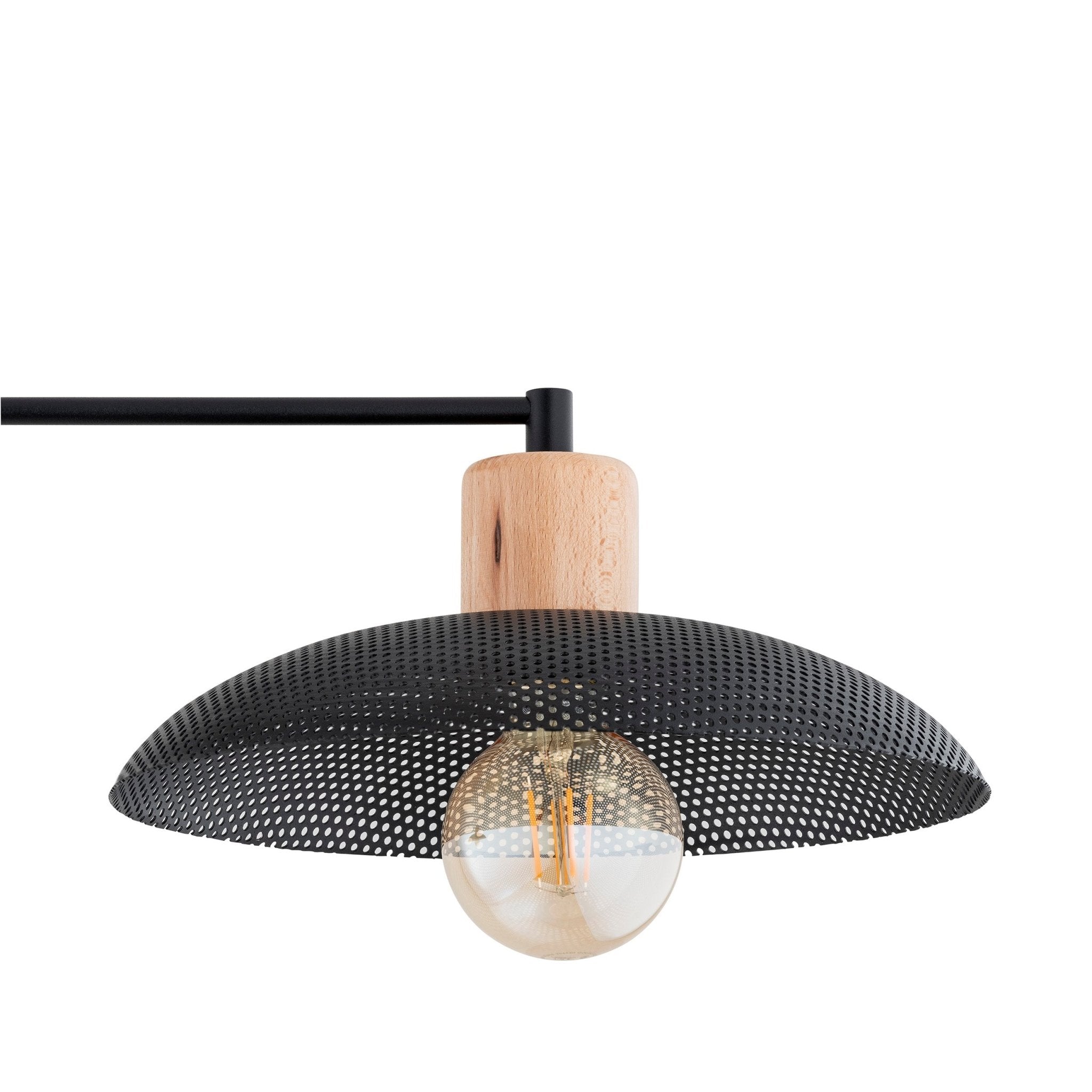 Nowoczesna lampa NELI SUFITOWA 4 punkty światła CZARNE KLOSZE lampa wisząca - LAITICA