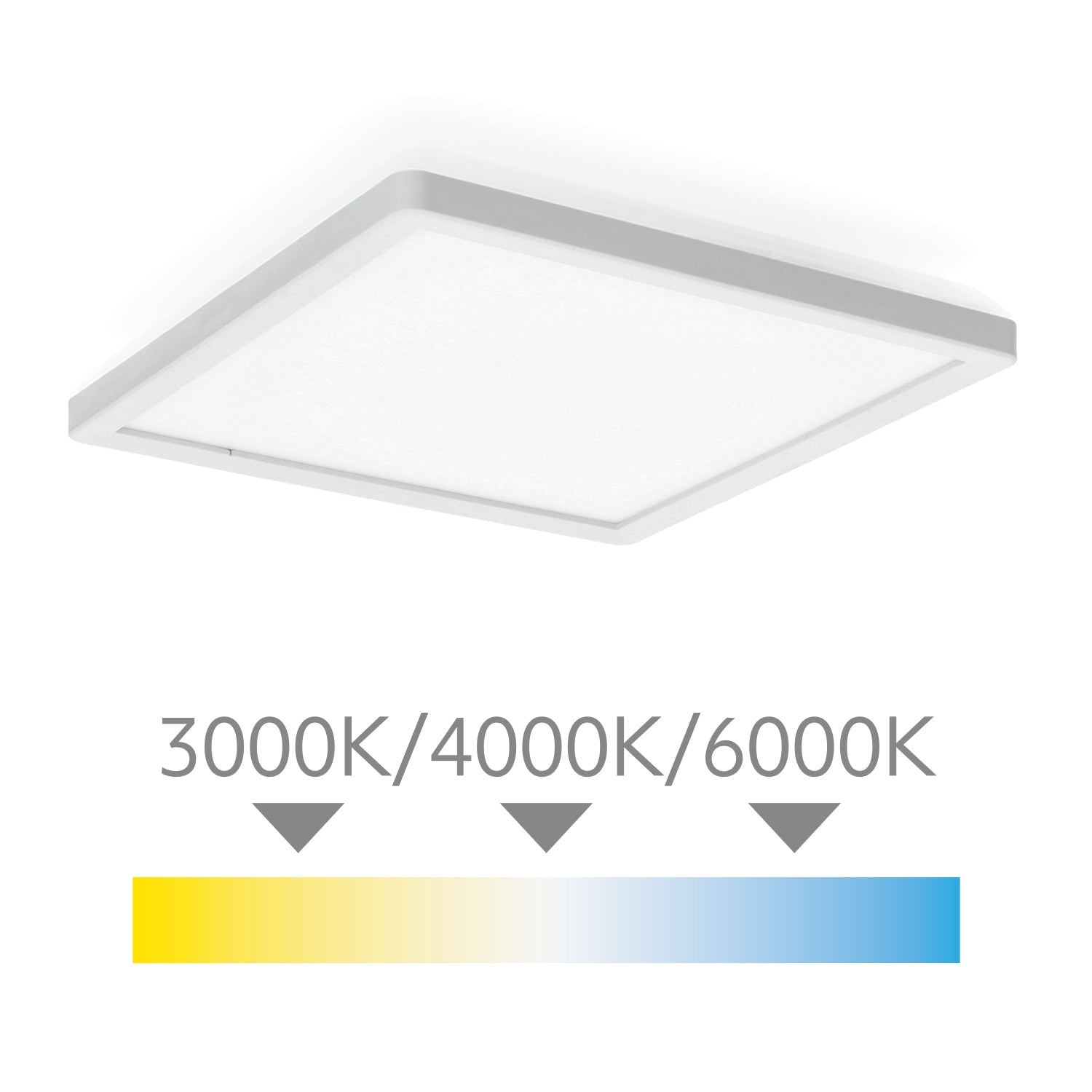 Nowoczesny plafon LED 18W kwadratowy sufitowy 3 barwy światła IP54 - LAITICA