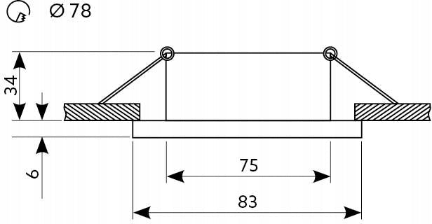 Oczko sufitowe OPRAWA HERMETYCZNA halogen do podbitki IP44 SREBRNE - LAITICA
