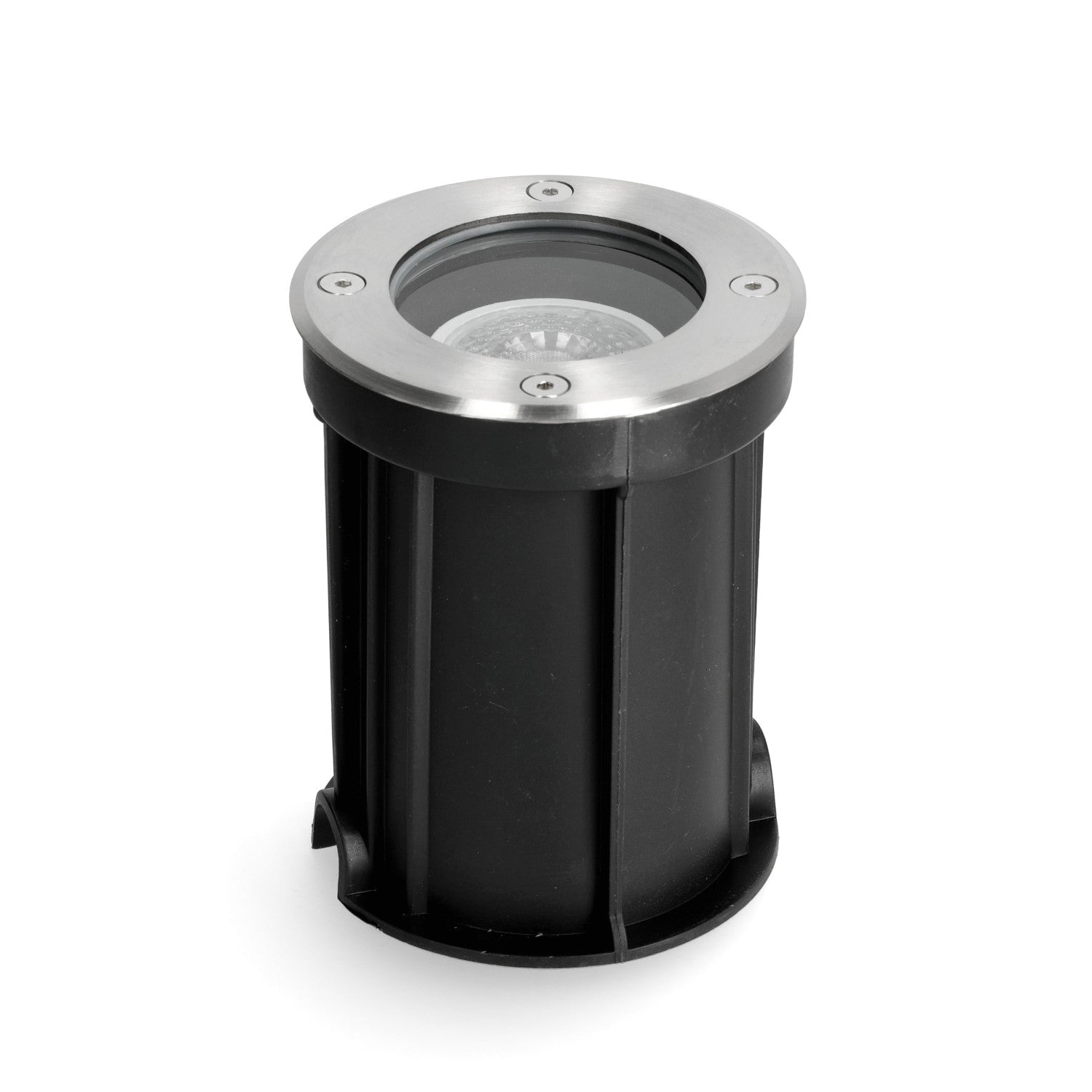 Oprawa dogruntowa HELIA okrągła GU10 CHROM wodoodporna lampa najazdowa - LAITICA