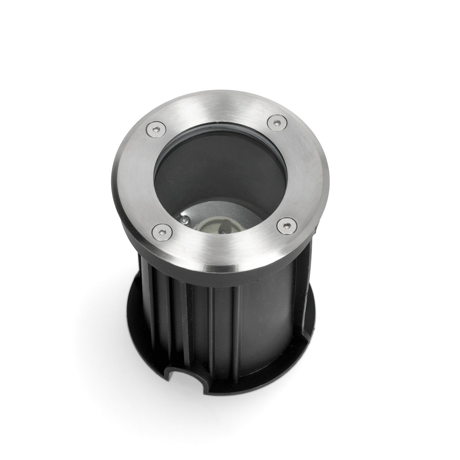 Oprawa dogruntowa HELIA okrągła GU10 CHROM wodoodporna lampa najazdowa - LAITICA